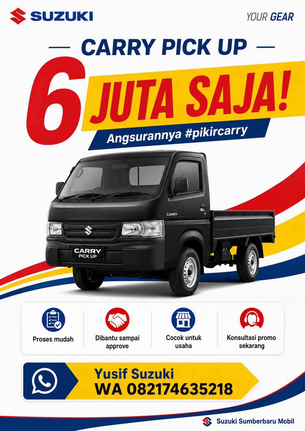 Promo Suzuki Modal Usaha Cuma 6 Juta Sudah Bisa Bawa Pulang Carry Pick Up Baru? Angsurannya #PikirCarry!