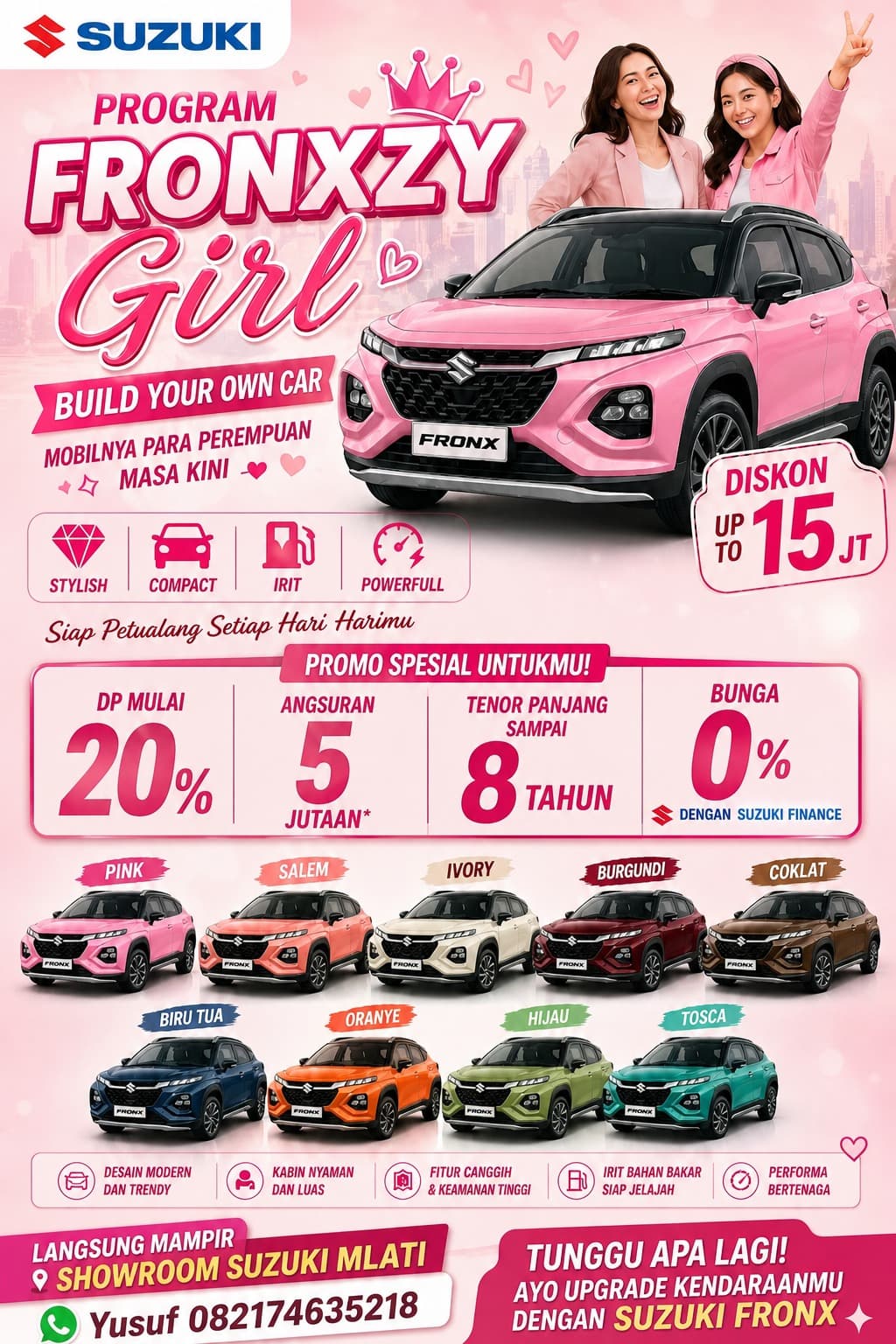 Promo Suzuki Program Fronxzy Girl: Wujudkan Mobil Suzuki Fronx Impianmu!