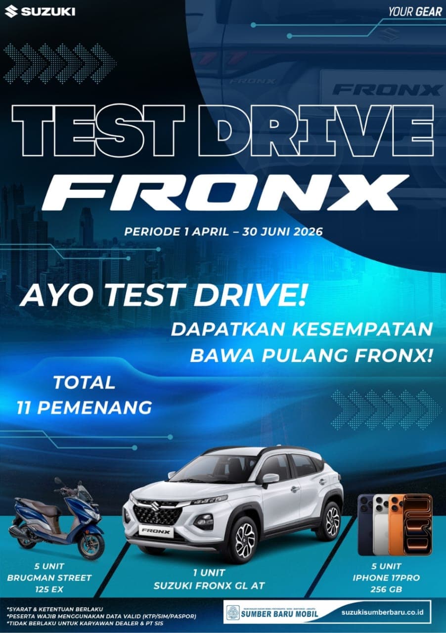 Ayo Test Drive! Dapatkan Kesempatan Bawa Pulang Fronx!